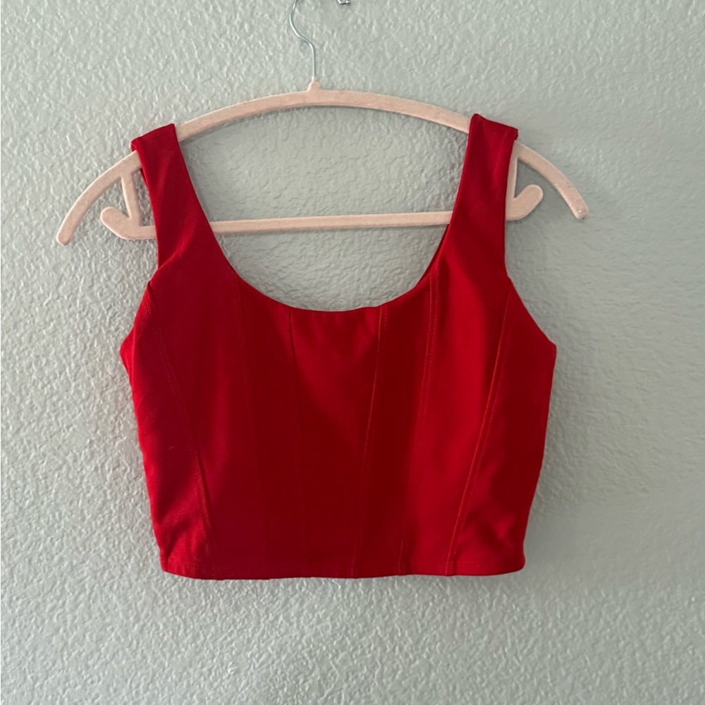 Red Women's Crop Top